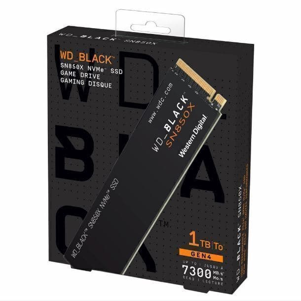 SSD NVMe WD Black SN850X 1TB Gen4